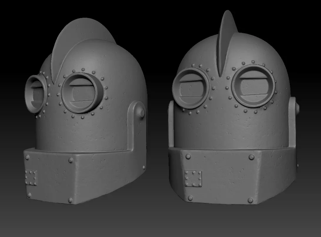  Iron Giant Military  Head 3D Print Model 3D print model_0