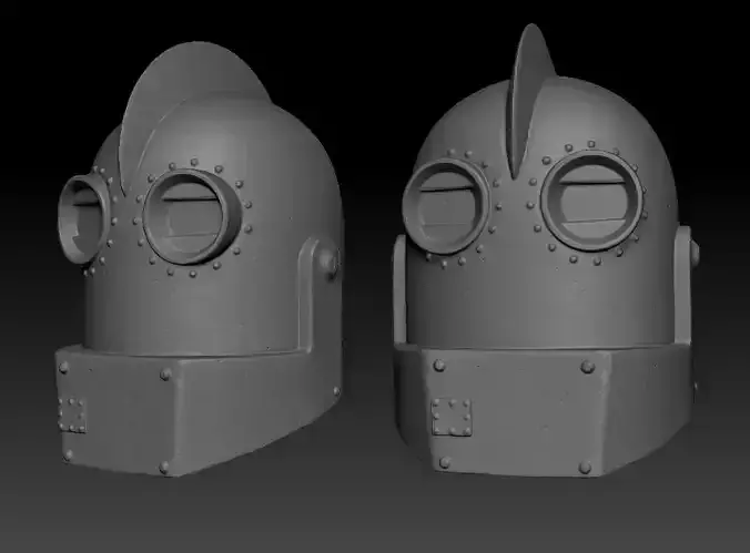  Iron Giant Military  Head 3D Print Model 3D print model