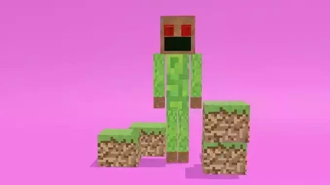 Minecraft polygon character 