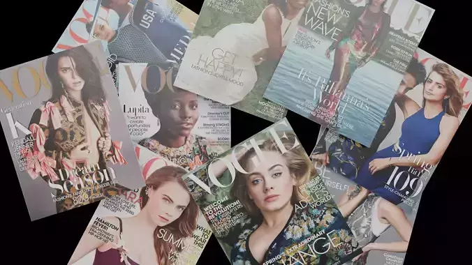 Fashion Magazine Set 3D model