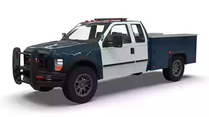 Lowpoly Police Truck