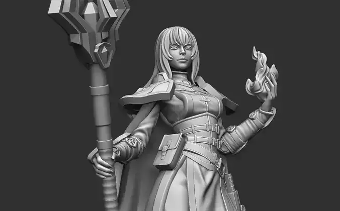 Warlock - DND Miniature - Pre-Supported 3D print model