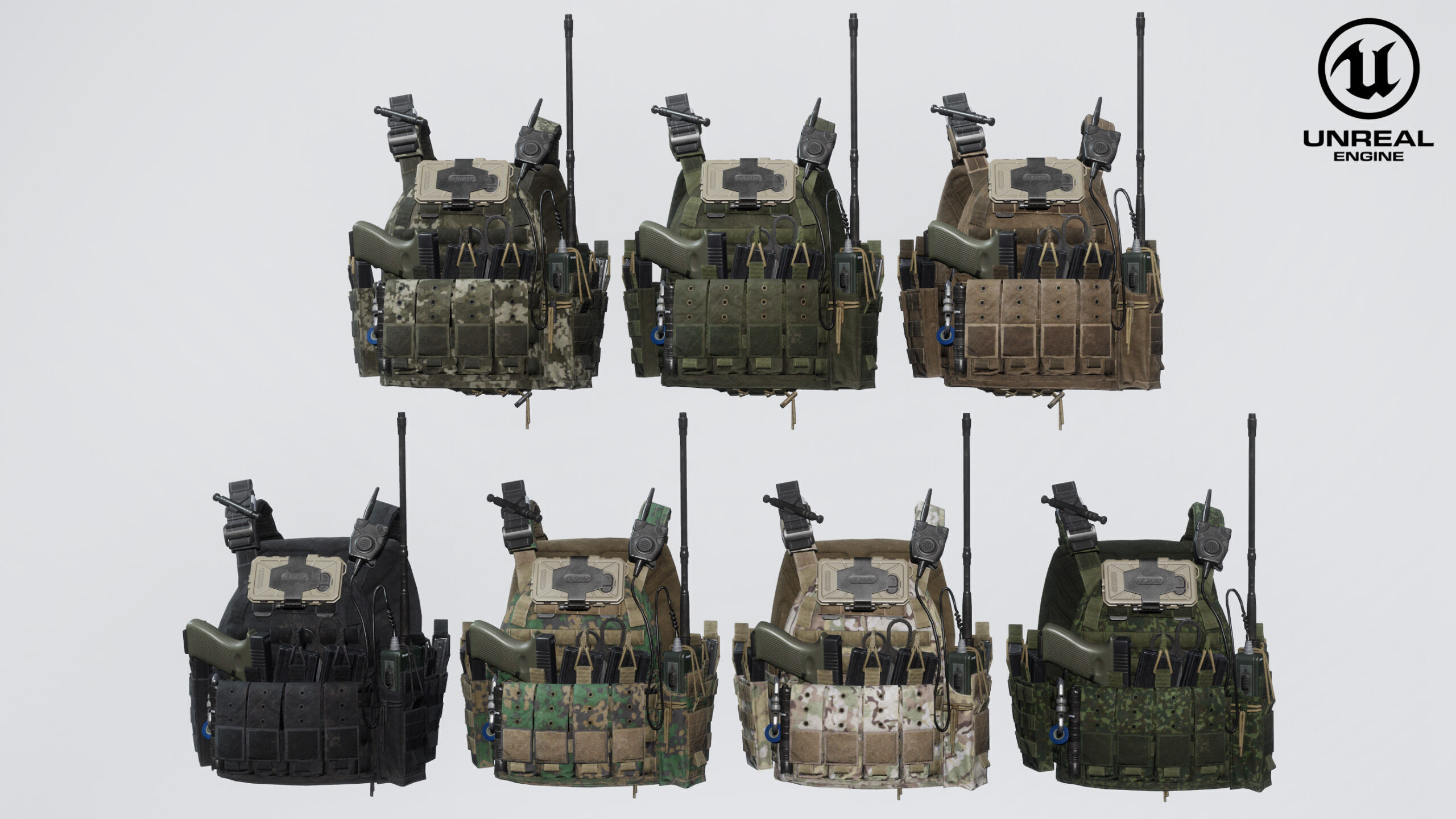 Tactical Vest Low-poly 3D model_16