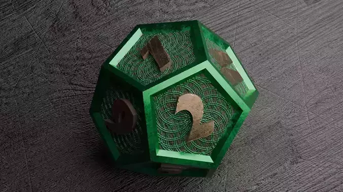 Dice concept Low-poly 3D model
