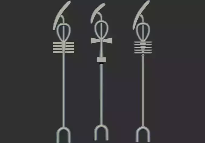 Egyptian Pharaoh Scepter of the god Ptah 3d printable model cnc 3D print model