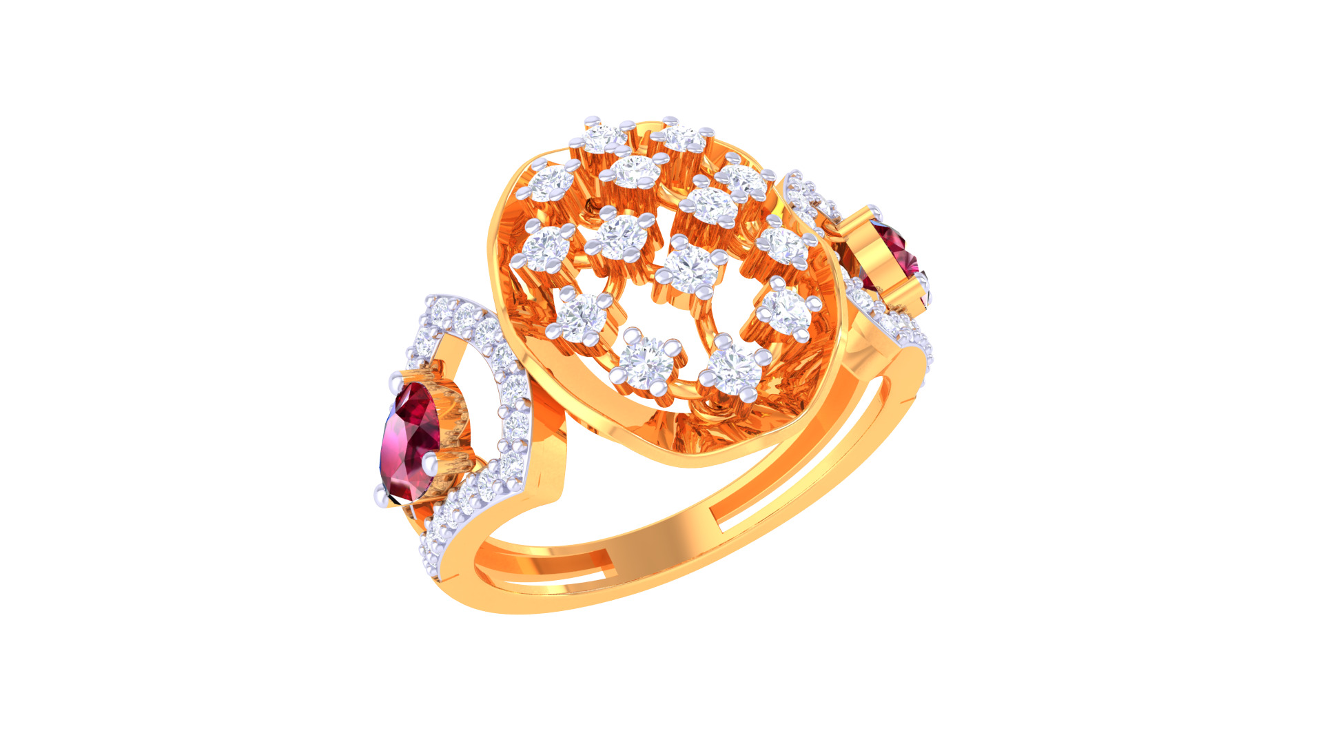 Women Ring MTL 3dm STL OBJ FBX Details 3D print model_2