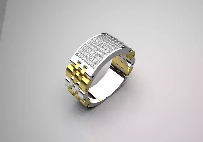 Luxury man Rolex design diamond ring model ror0009