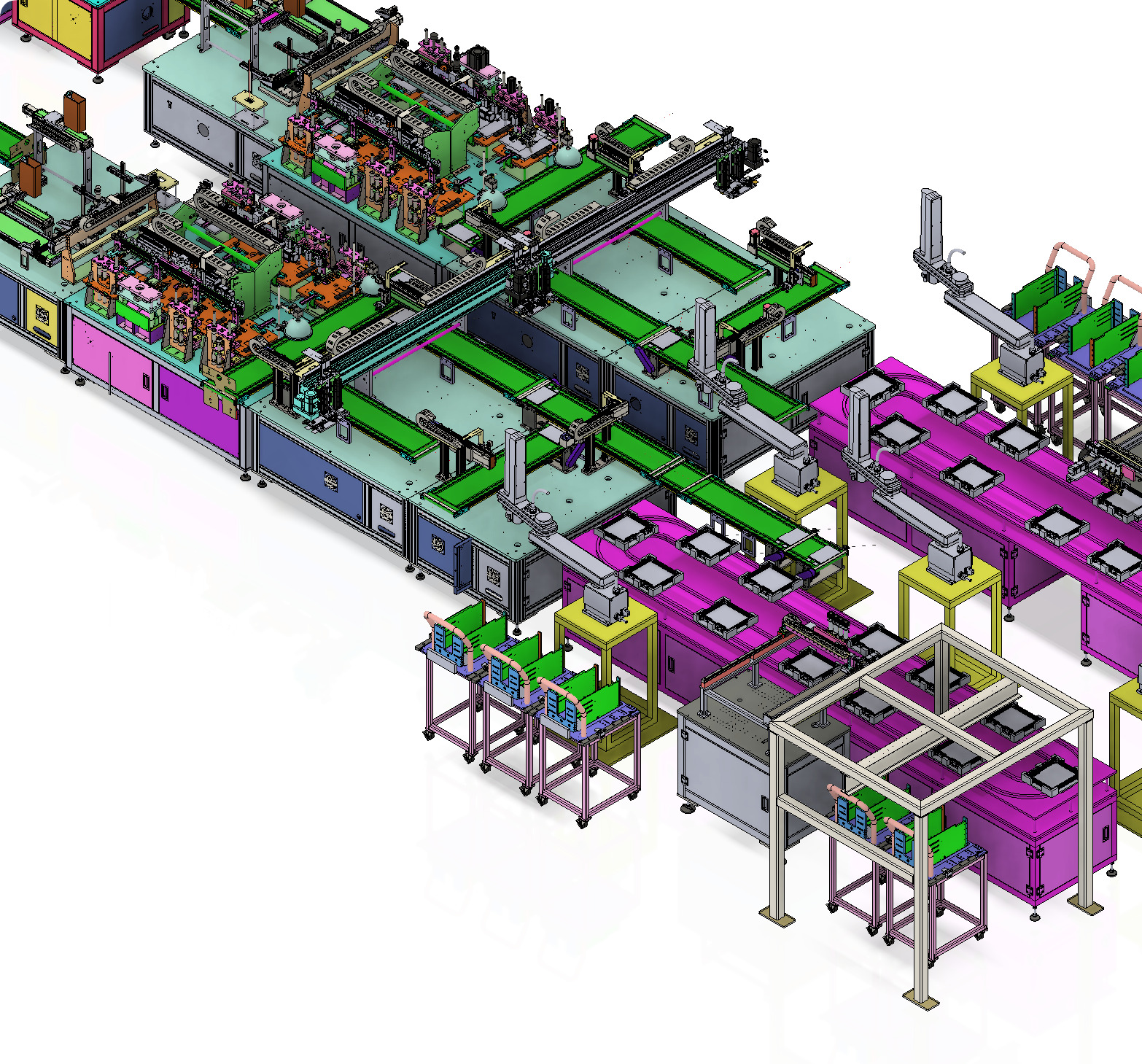 3D Model Design of Soft Pack Power Battery Assembly PACK Line 3D model_9