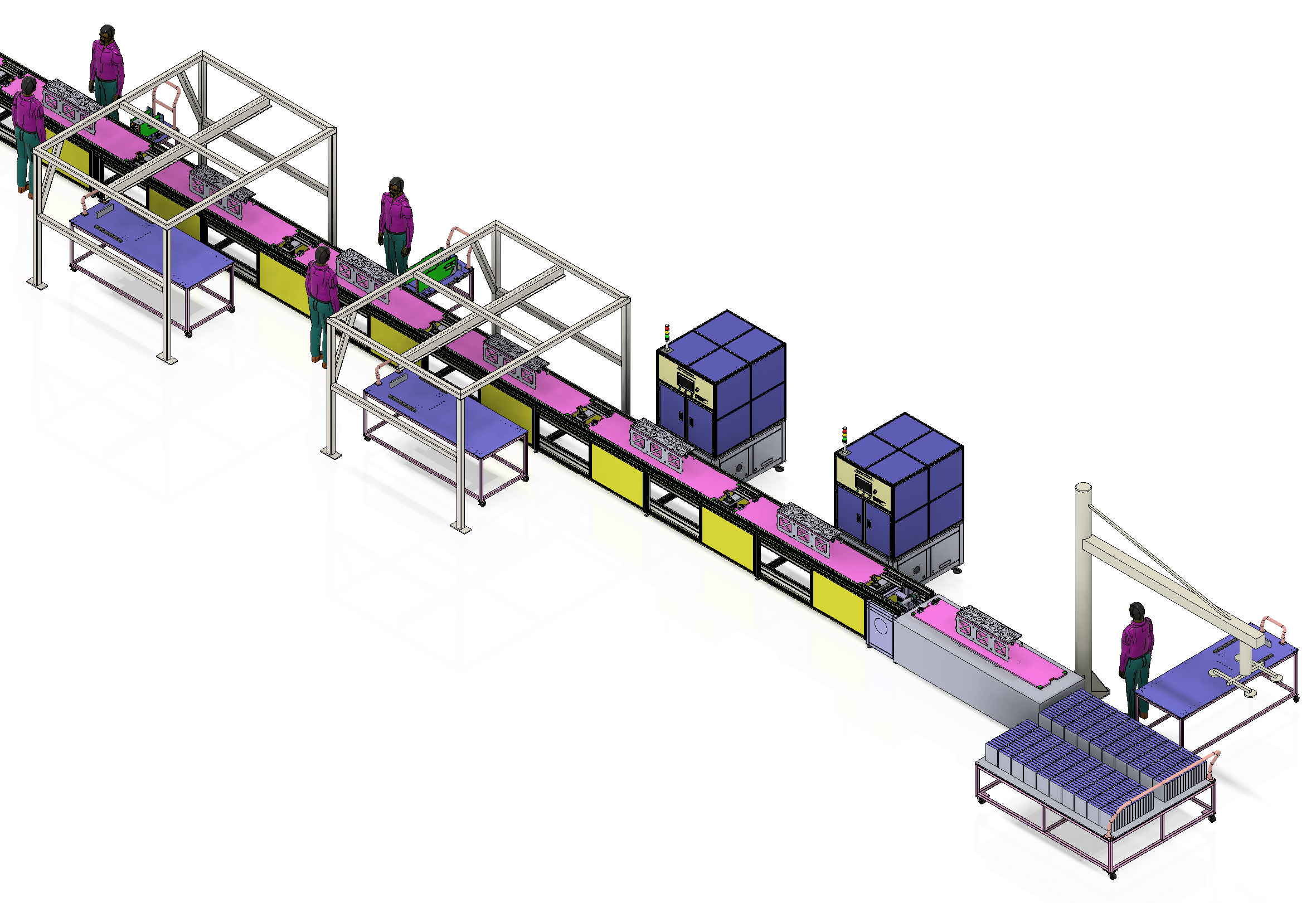 3D Model Design of Soft Pack Power Battery Assembly PACK Line 3D model_12
