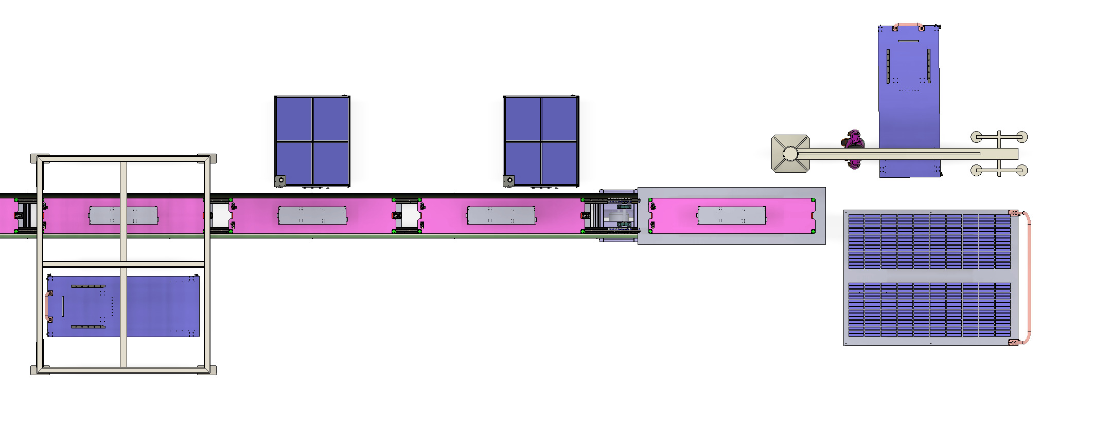 3D Model Design of Soft Pack Power Battery Assembly PACK Line 3D model_7