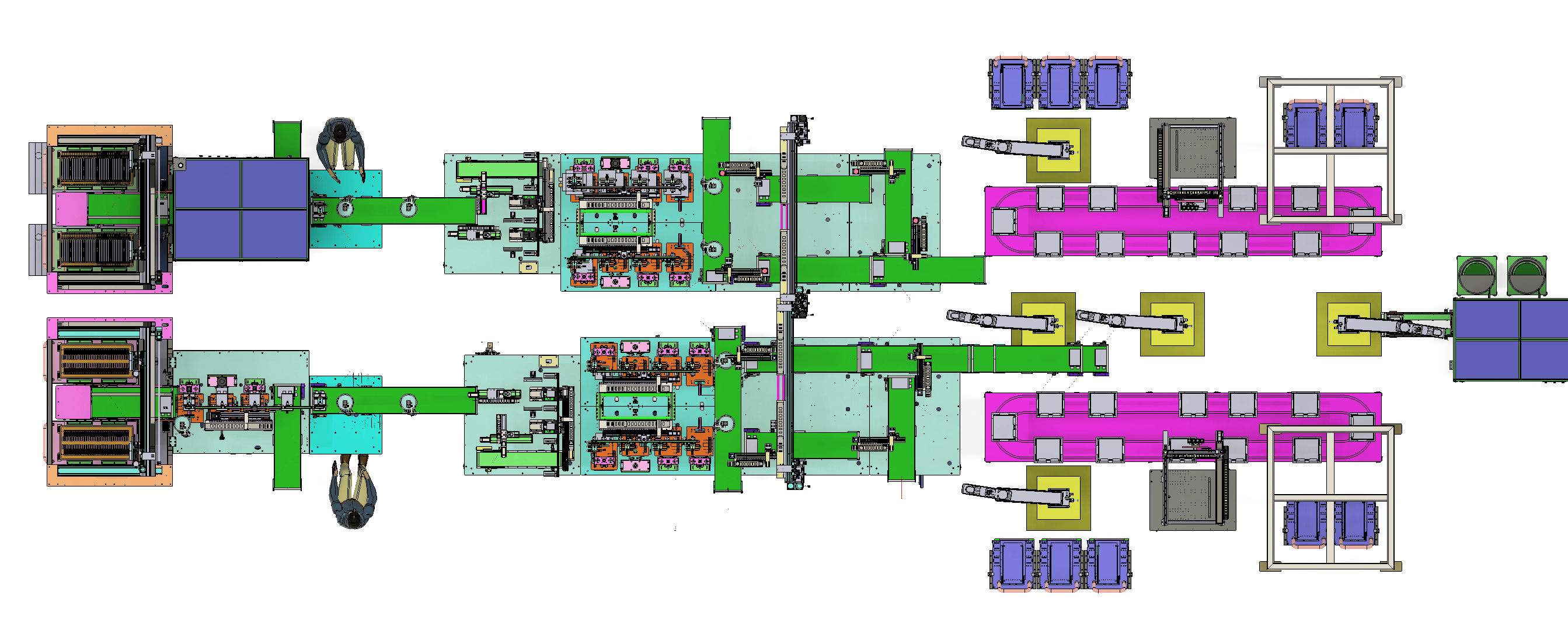 3D Model Design of Soft Pack Power Battery Assembly PACK Line 3D model_4