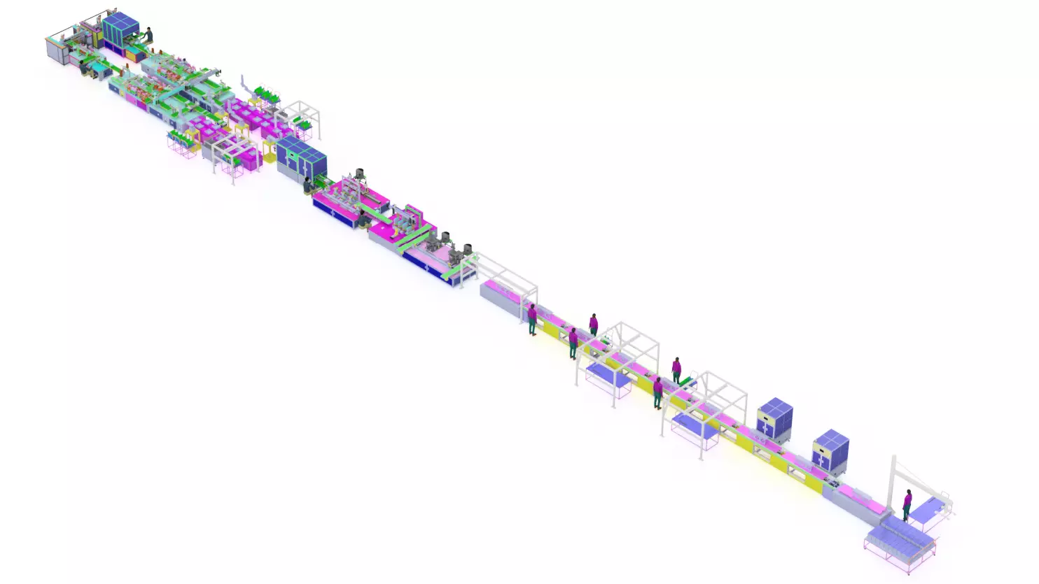 3D Model Design of Soft Pack Power Battery Assembly PACK Line 3D model_0