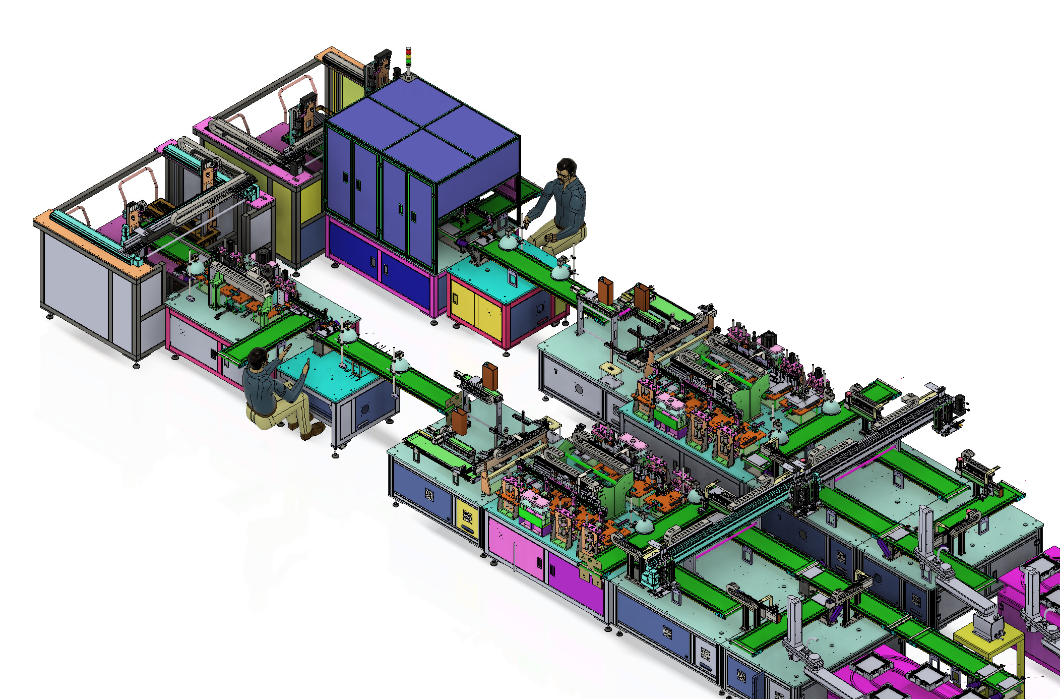 3D Model Design of Soft Pack Power Battery Assembly PACK Line 3D model_8