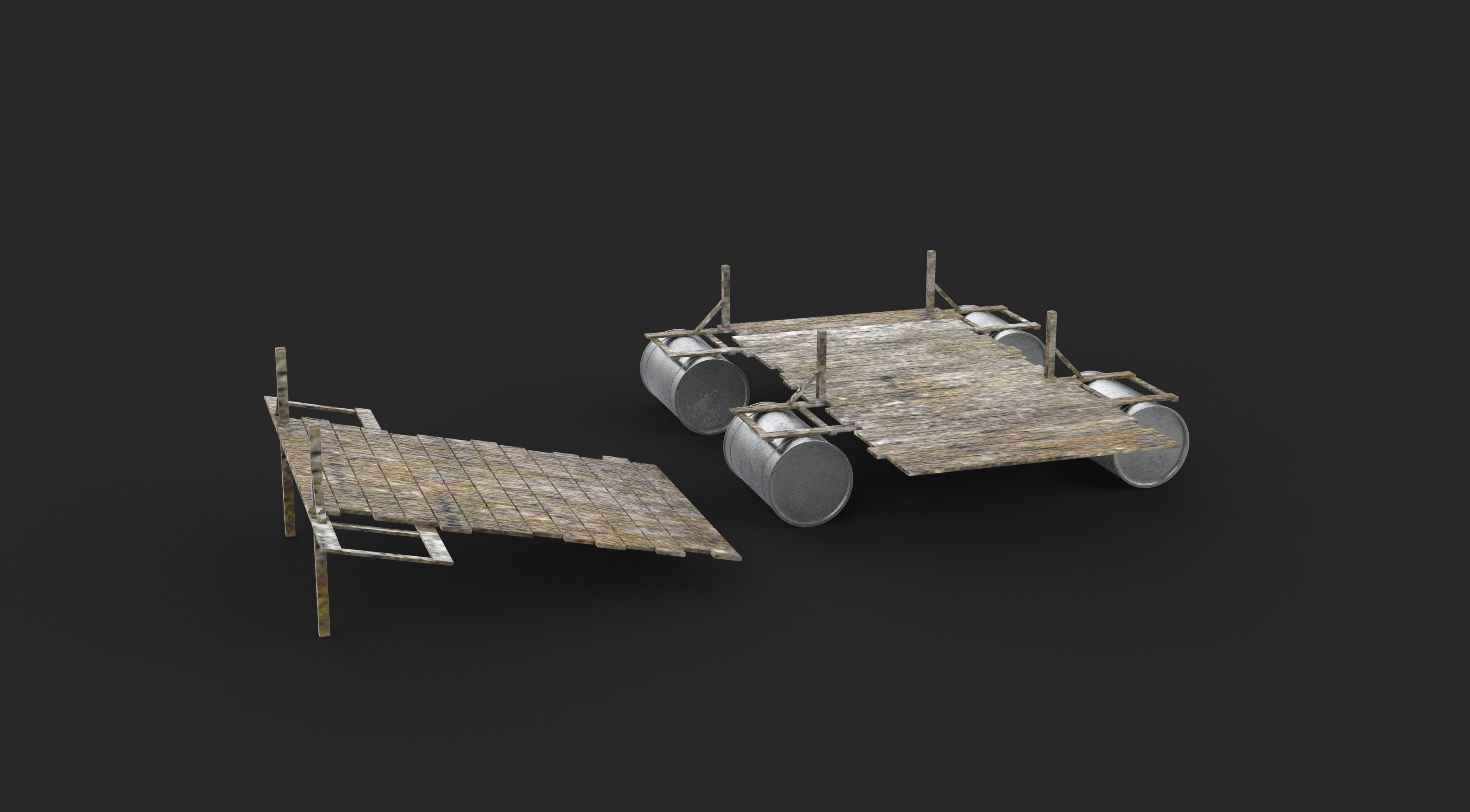 Old Raft 3D model_7