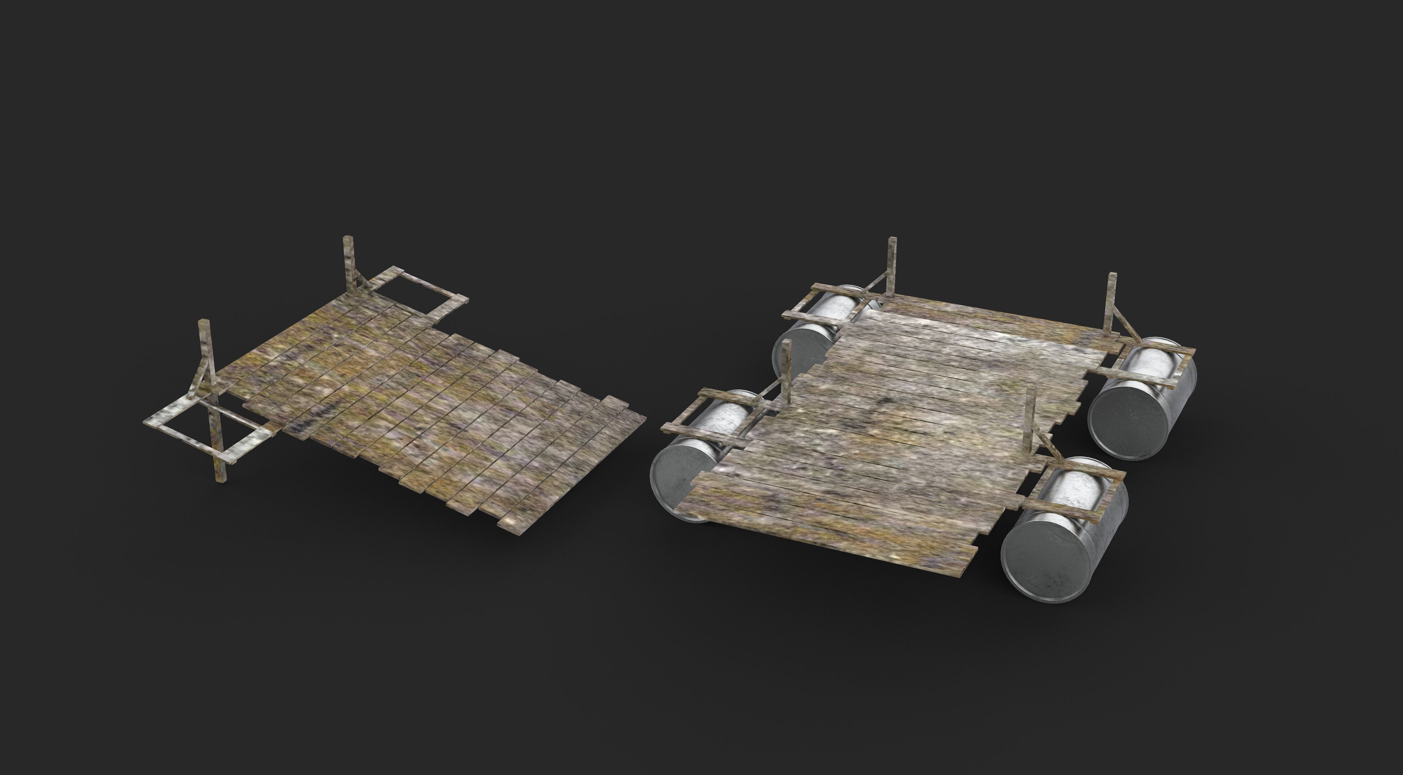 Old Raft 3D model_8