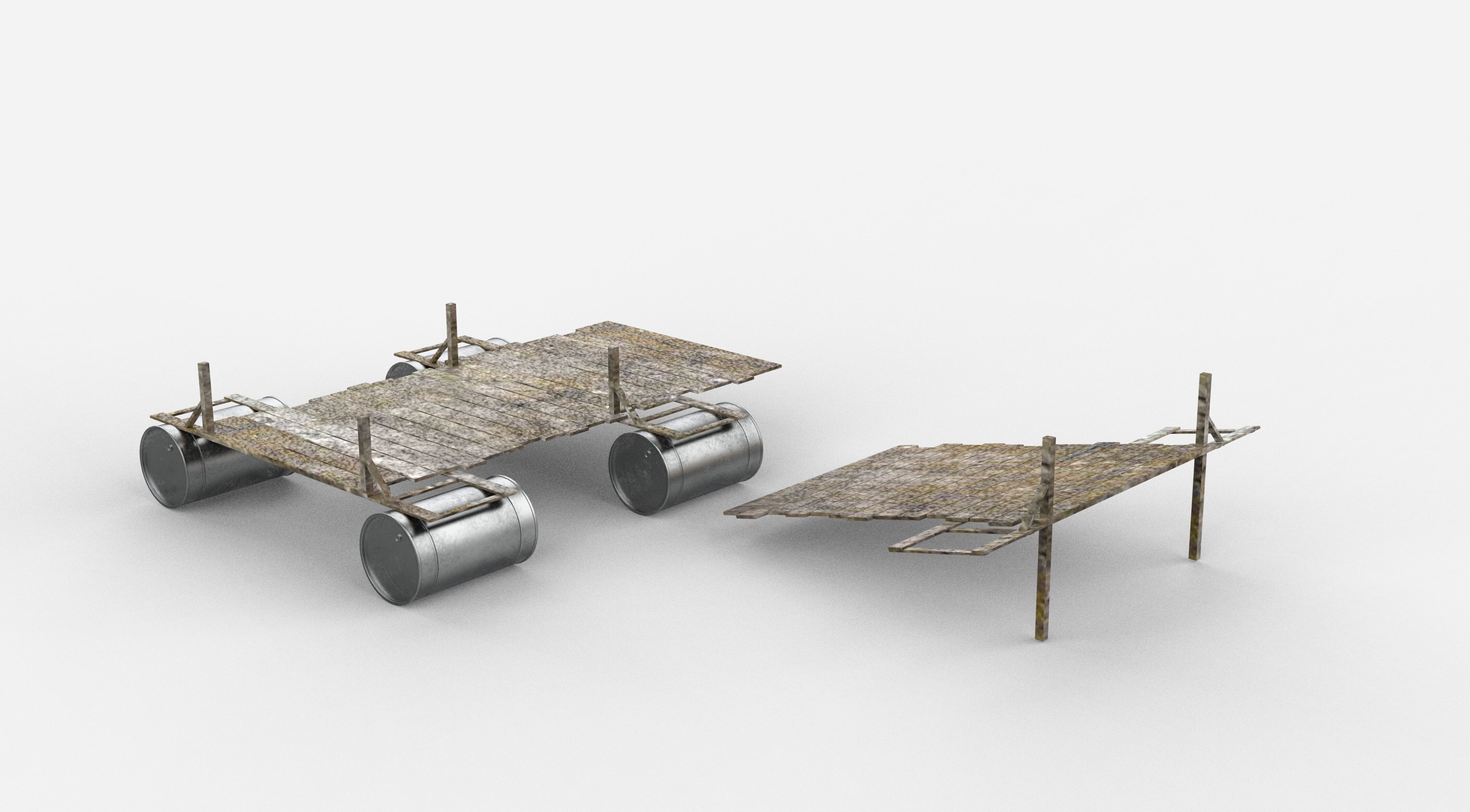 Old Raft 3D model_5