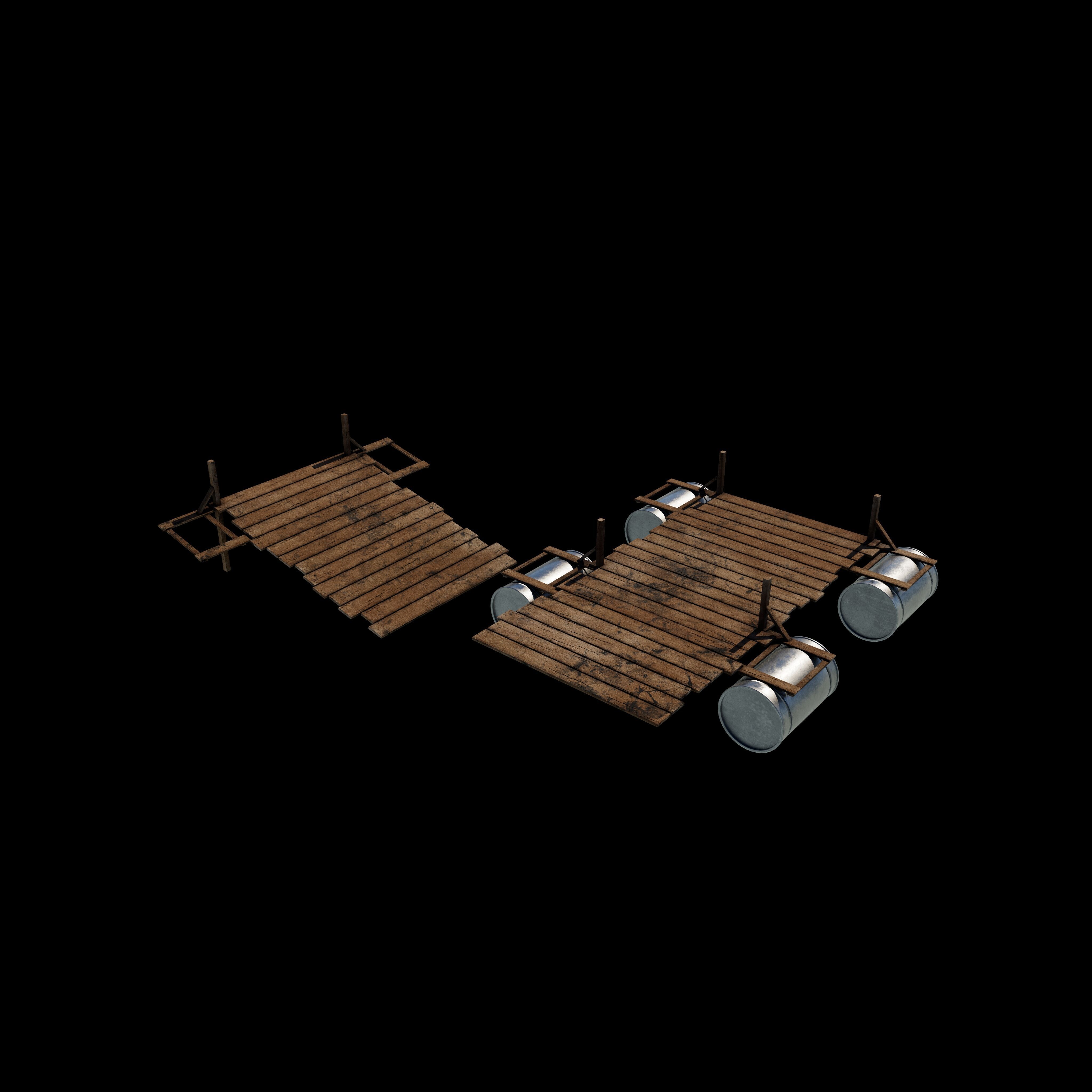Old Raft 3D model_2
