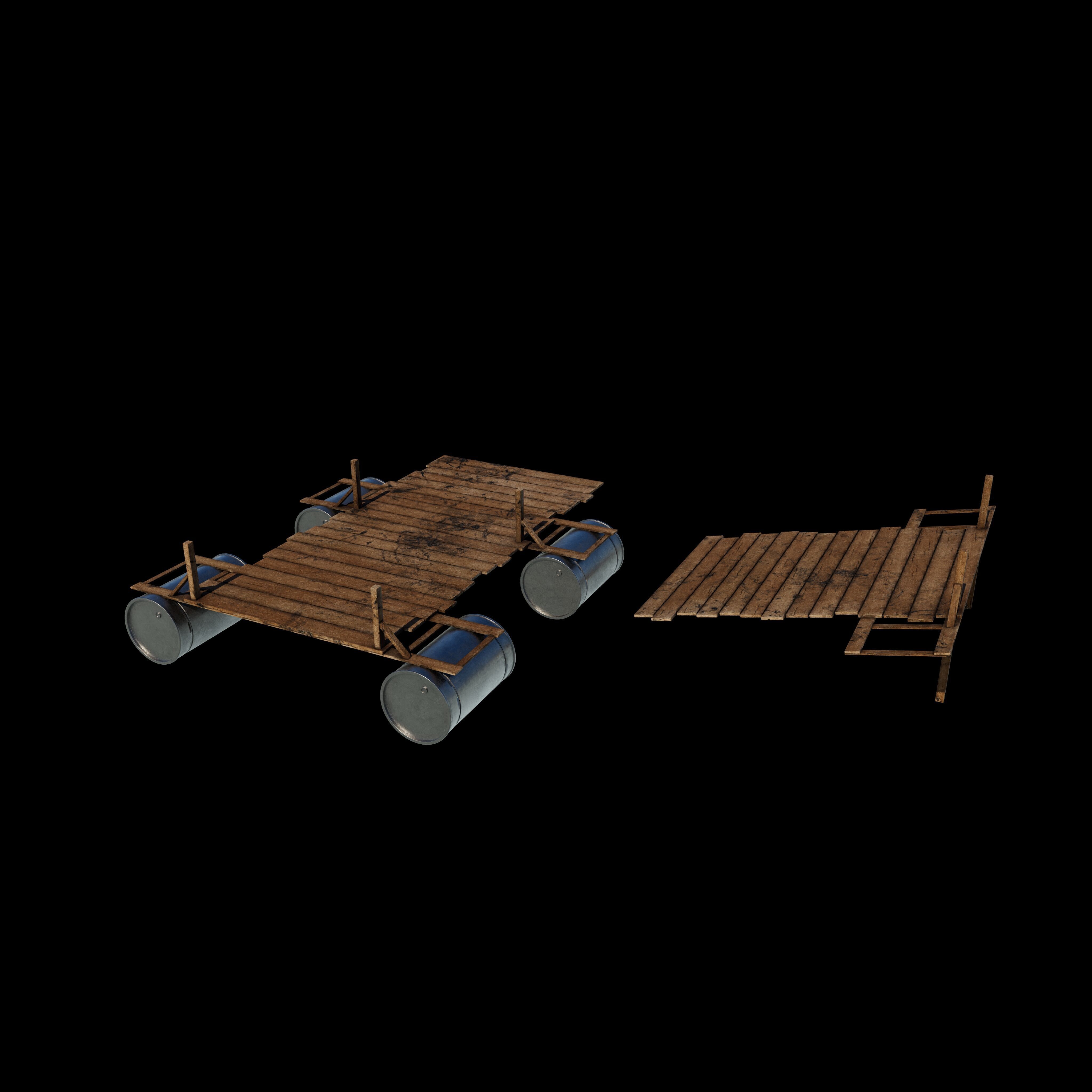 Old Raft 3D model_3