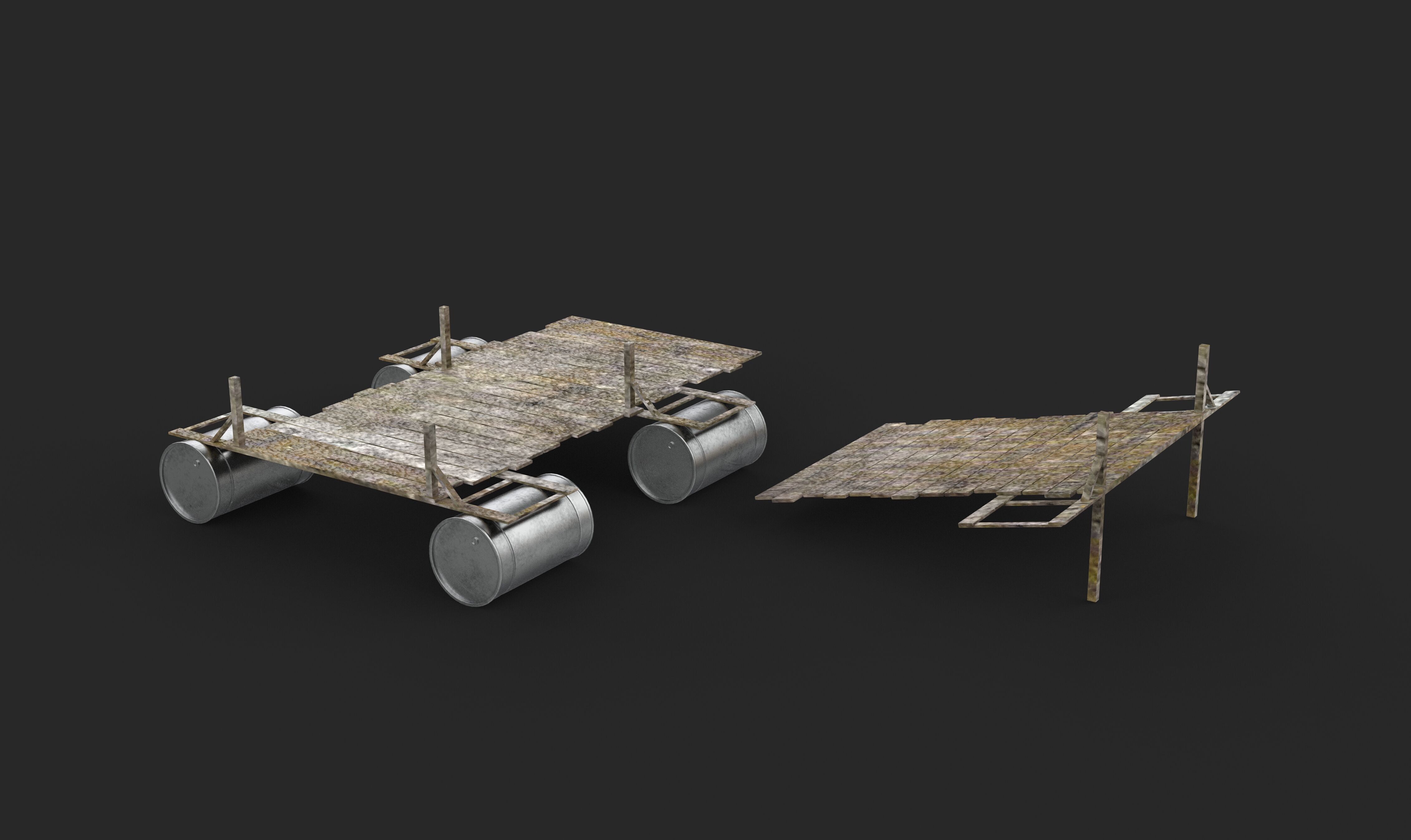 Old Raft 3D model_6