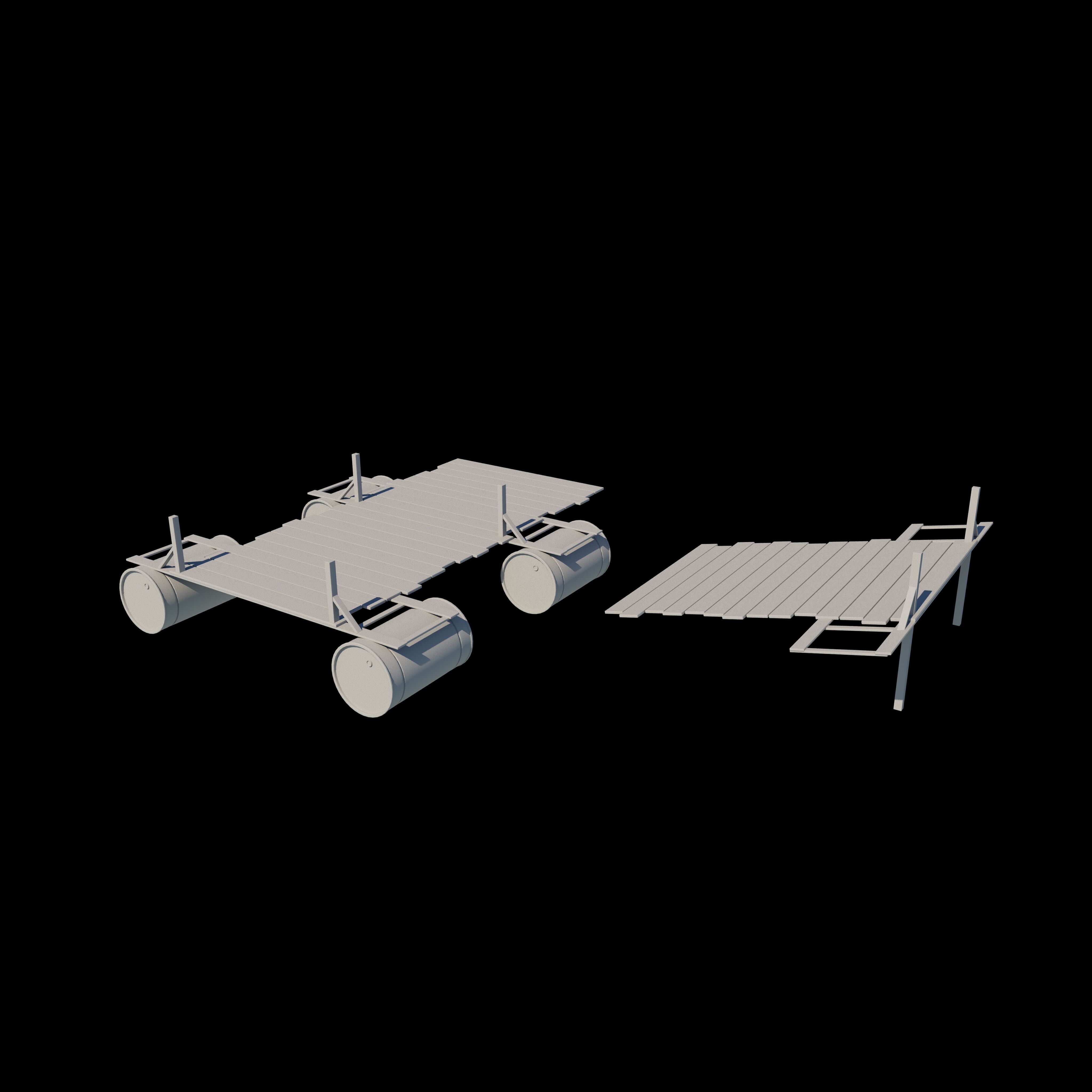 Old Raft 3D model_11