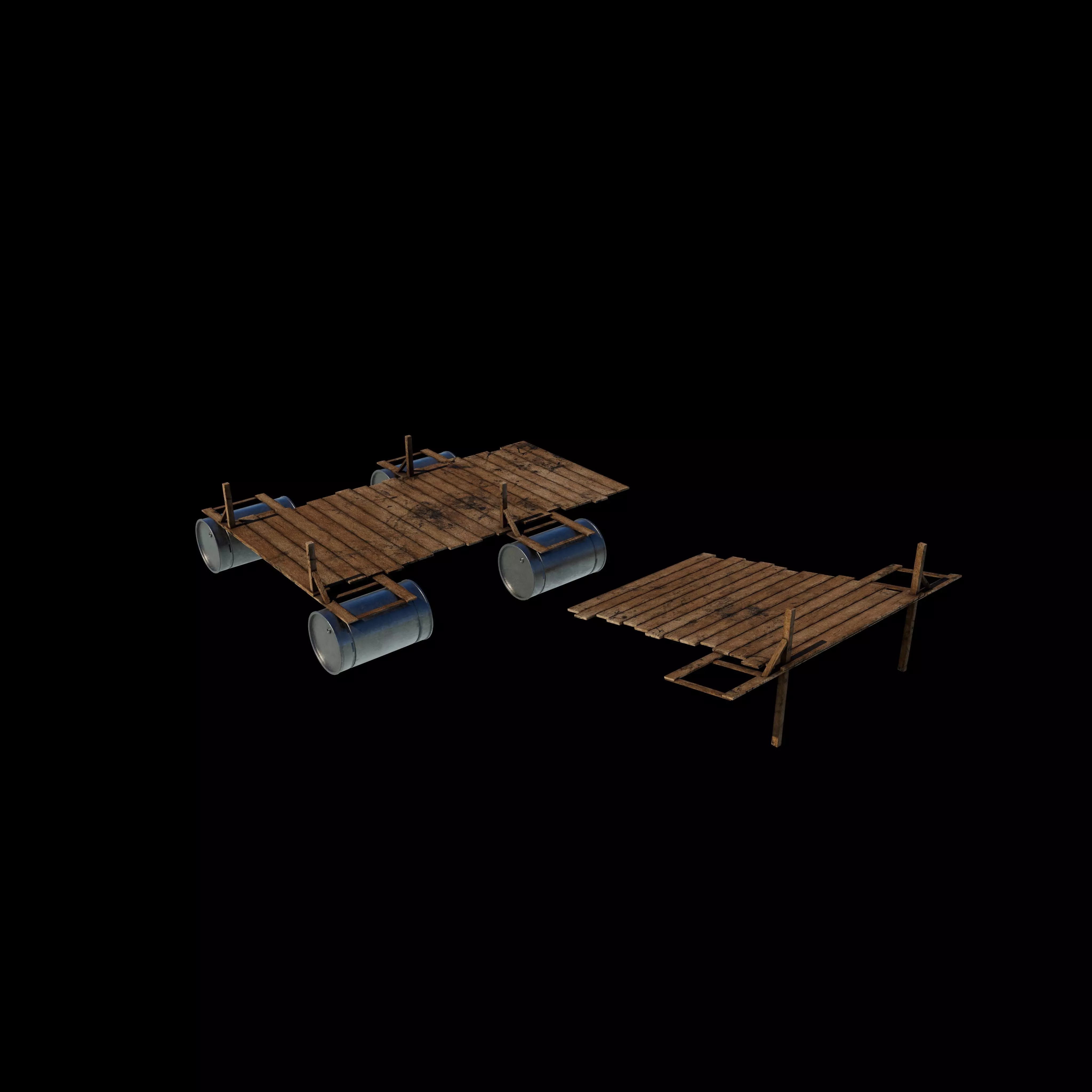 Old Raft 3D model_0
