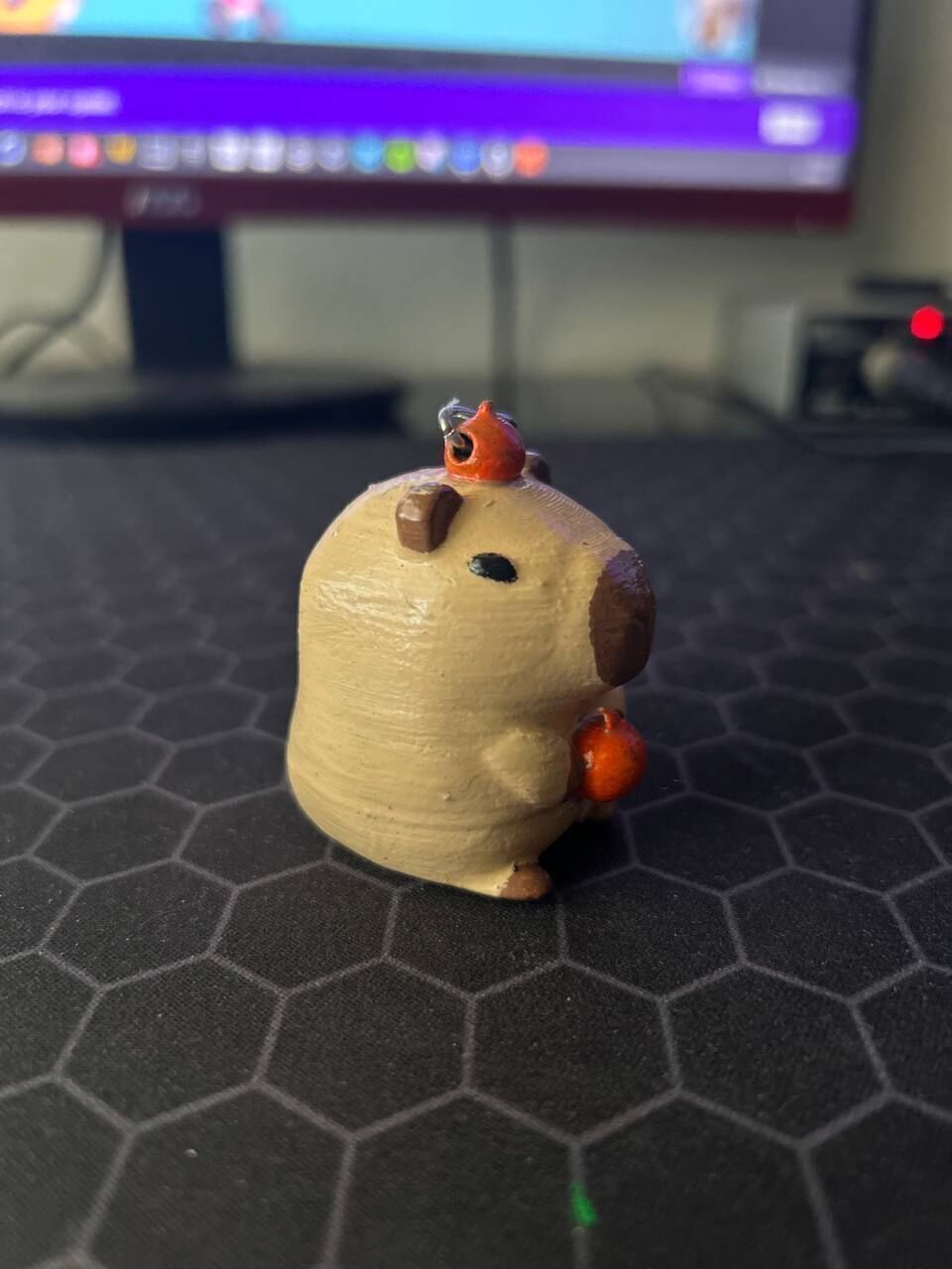 Capybara Keyring 3D print model_3