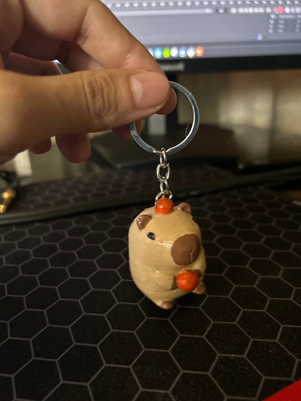 Capybara Keyring 3D print model_2