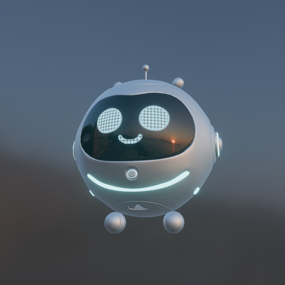 Cute Sci-Fi Robo 3D model_4