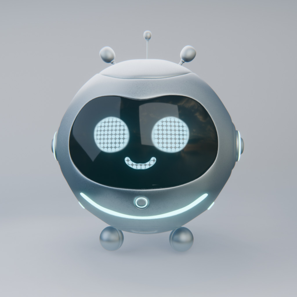 Cute Sci-Fi Robo 3D model_5