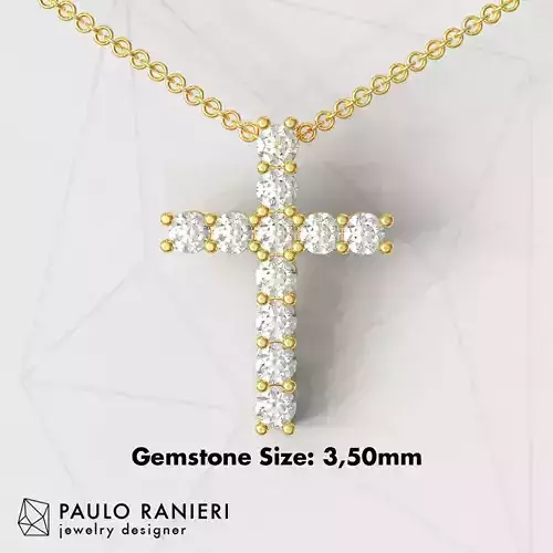 Gemstones Diamond Cross Pendant