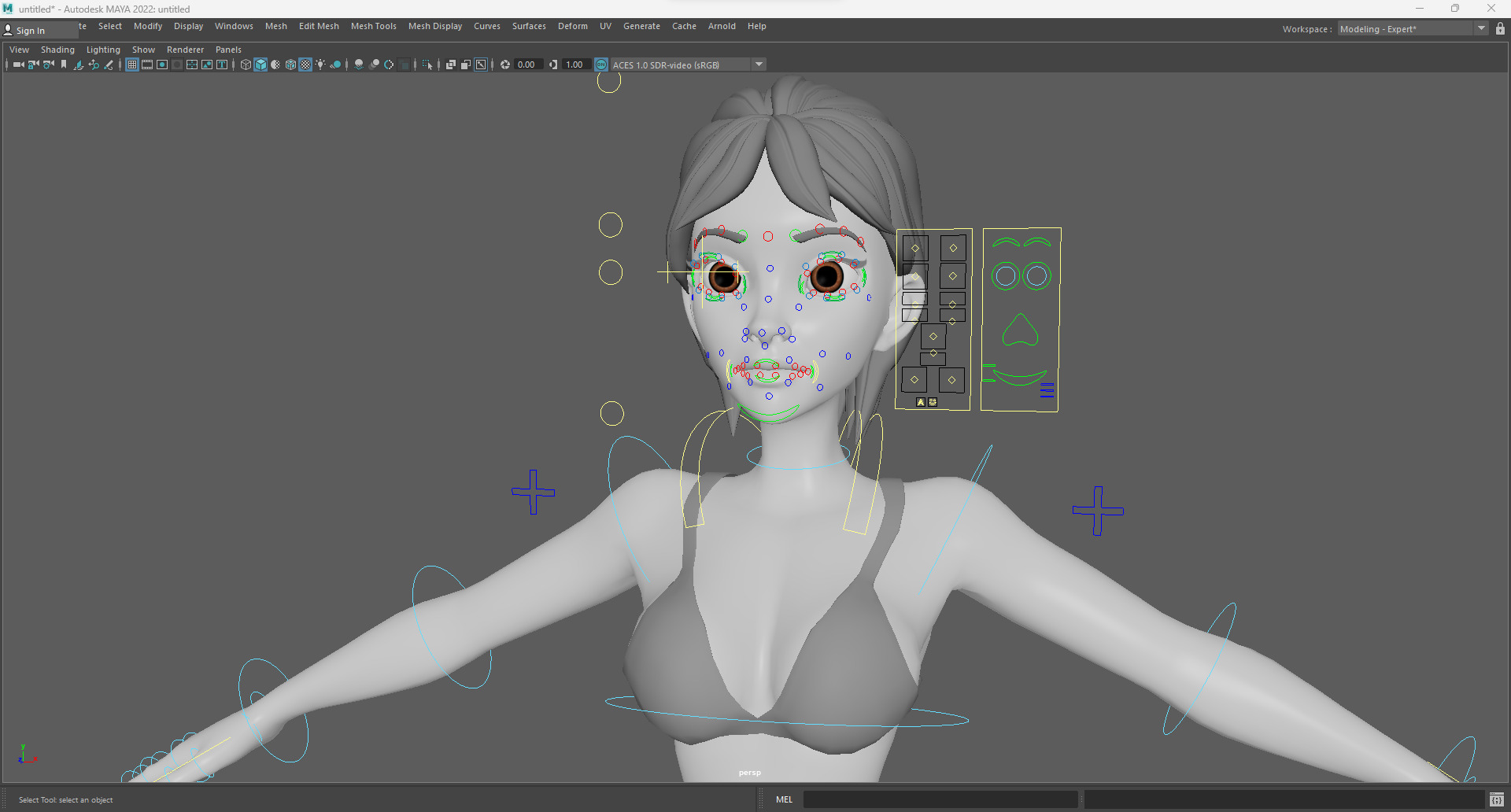 Free Stylized Cartoon Woman Nude Woman with Perfect Topology Free low-poly 3D model_15