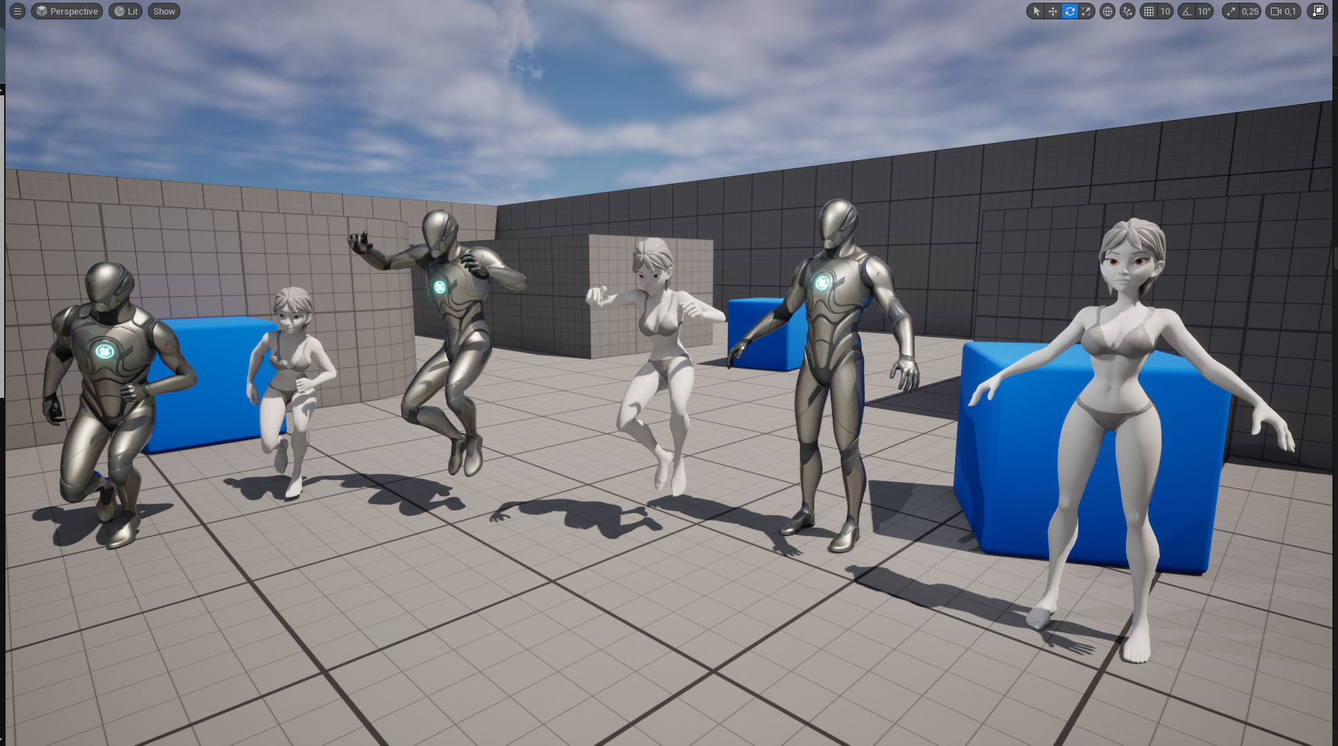 Free Stylized Cartoon Woman Nude Woman with Perfect Topology Free low-poly 3D model_23