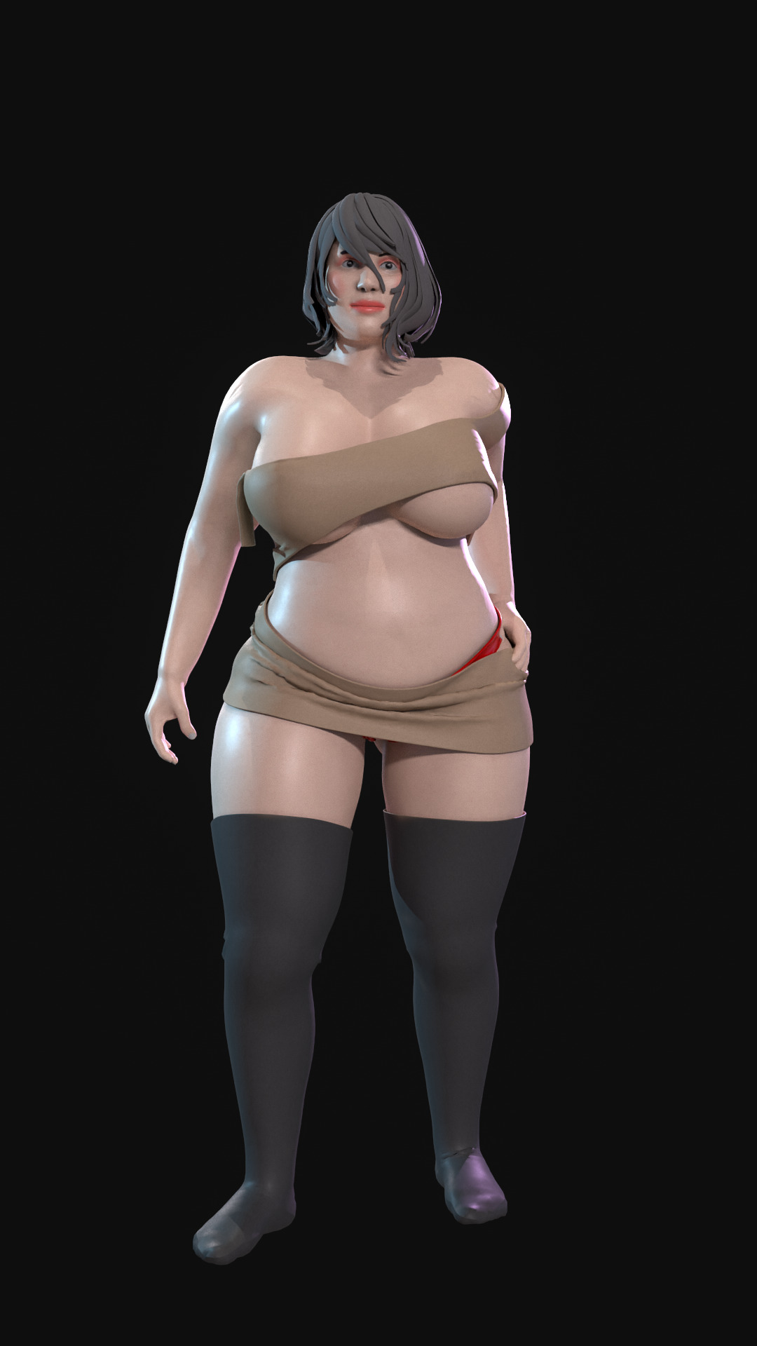 Chubby Sexy Girl 3D print model_2