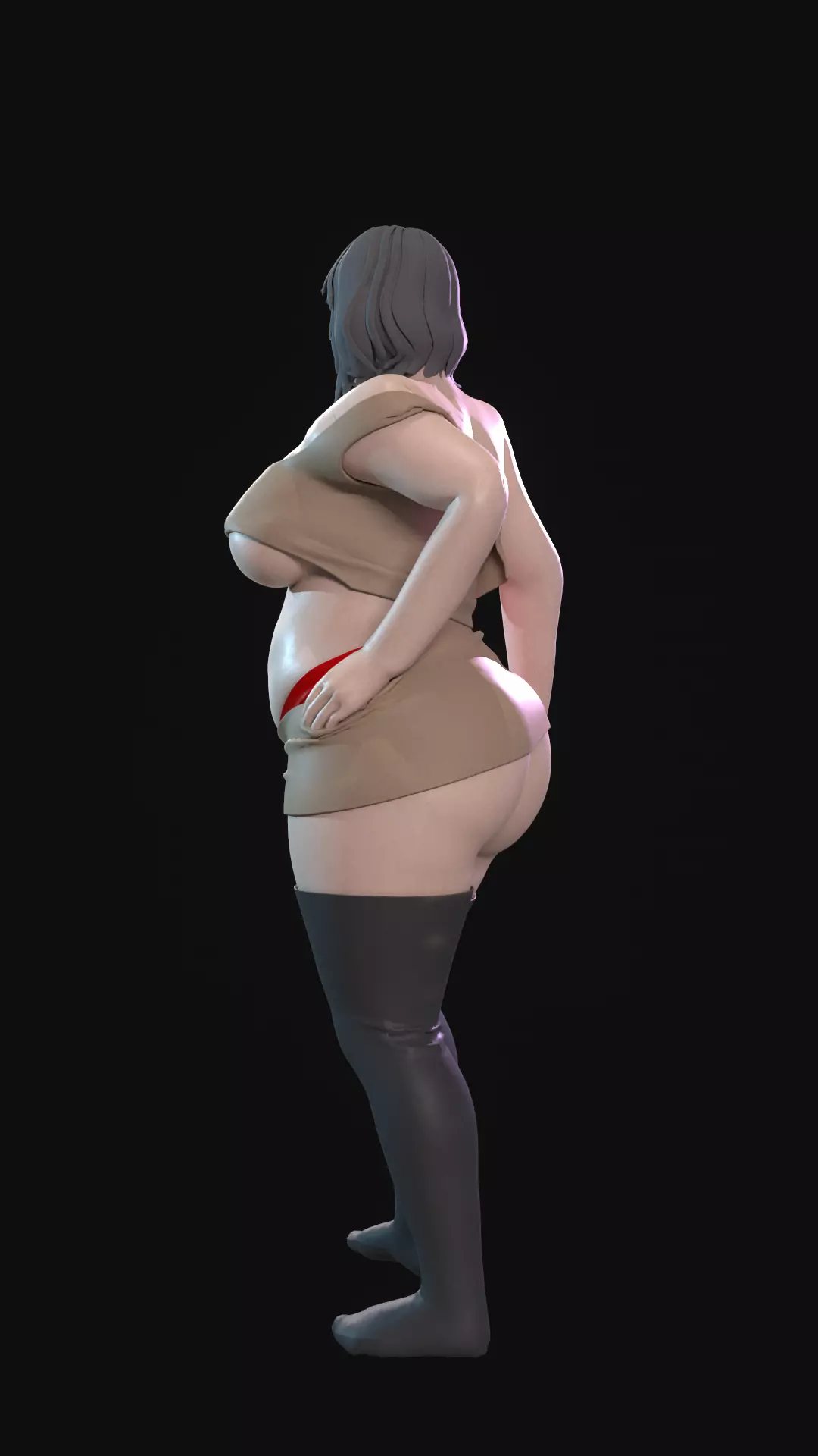 Chubby Sexy Girl 3D print model_0