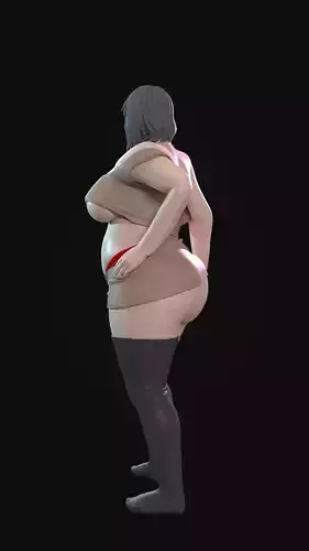 Chubby Sexy Girl 3D print model