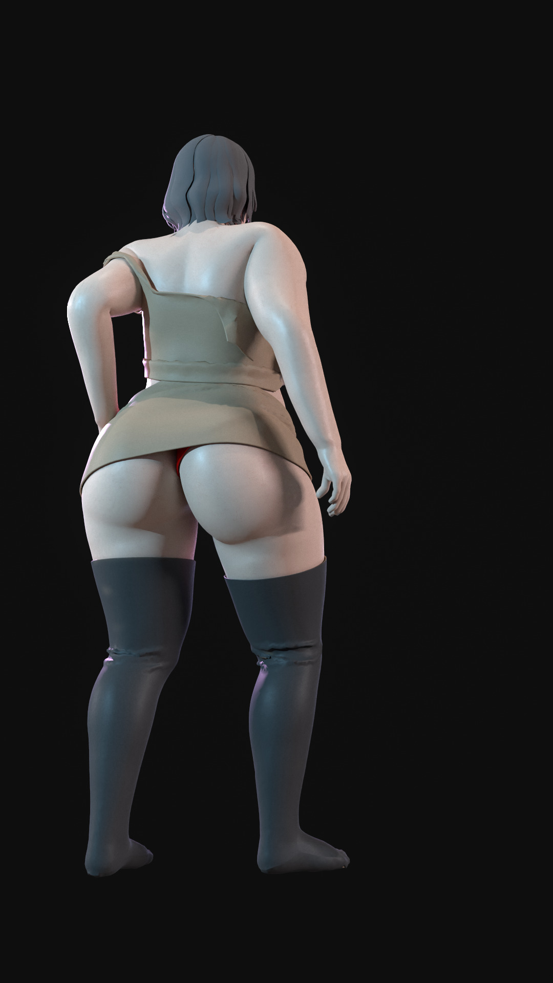 Chubby Sexy Girl 3D print model_4
