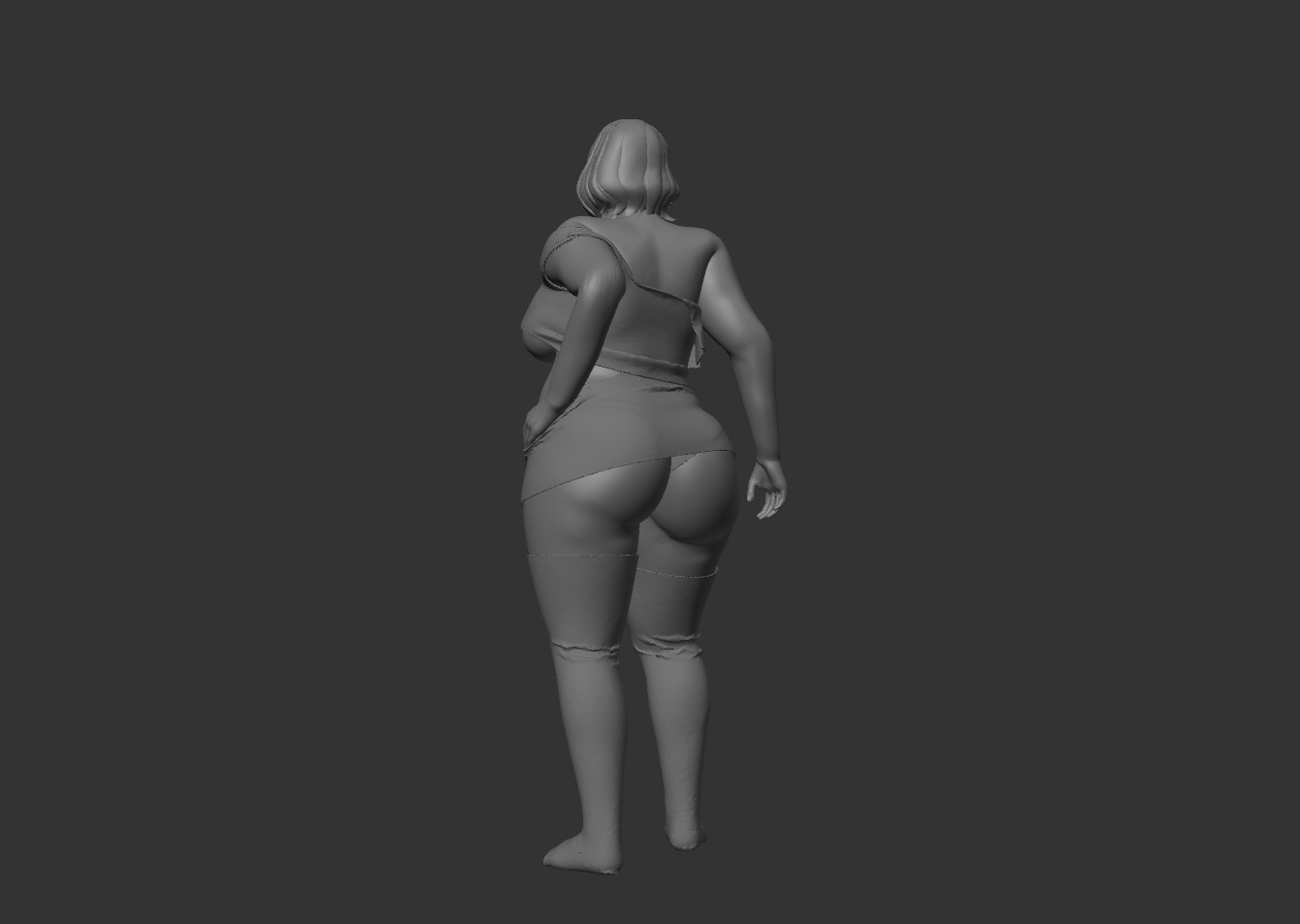 Chubby Sexy Girl 3D print model_3