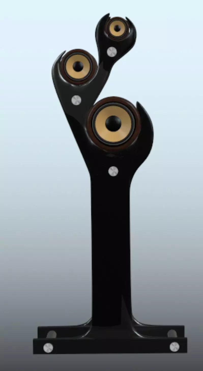 Courbe Elle HI- Fidelity Speaker - Mid Poly Free 3D model