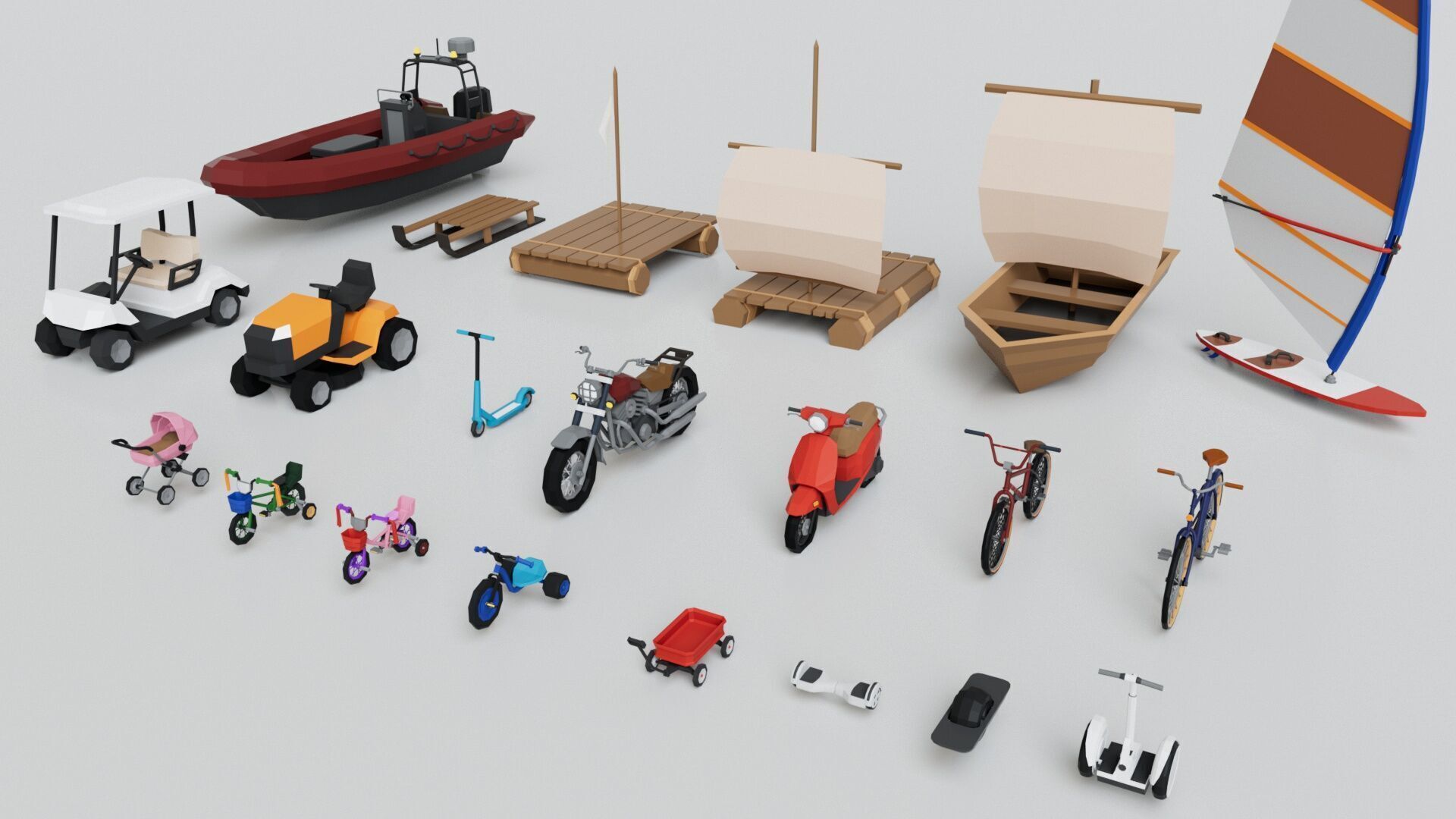 150 Vehicles Mega Pack Collection - Game Ready 3D model_50