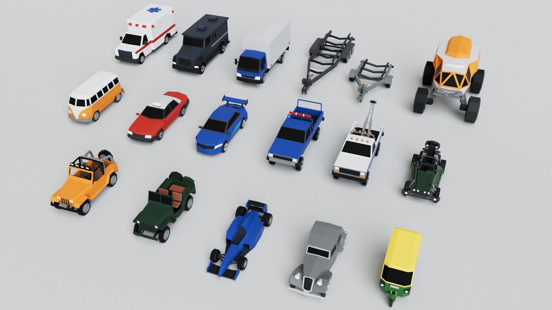 150 Vehicles Mega Pack Collection - Game Ready 3D model_52