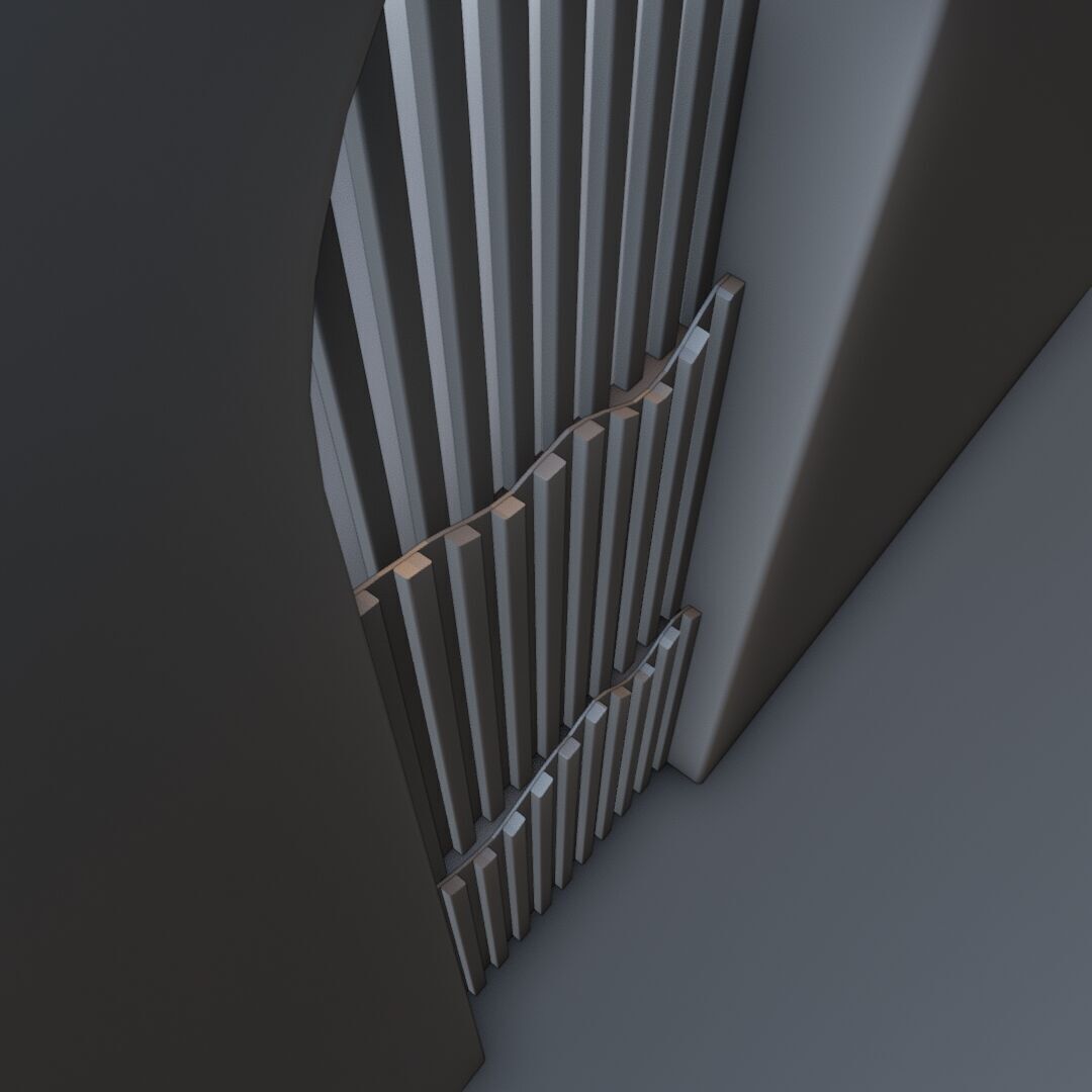 Decoration Wood Panel  Low-poly 3D model_9