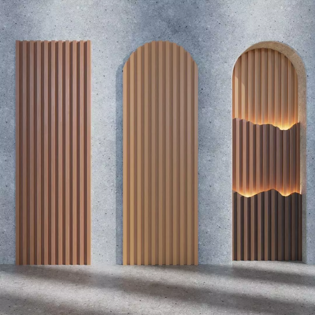 Decoration Wood Panel  Low-poly 3D model_0