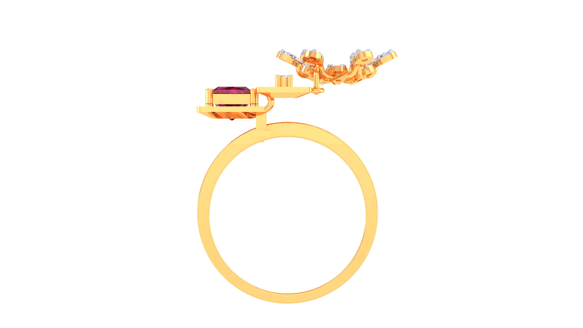 Women Ring MTL 3dm STL OBJ FBX Details 3D print model_4