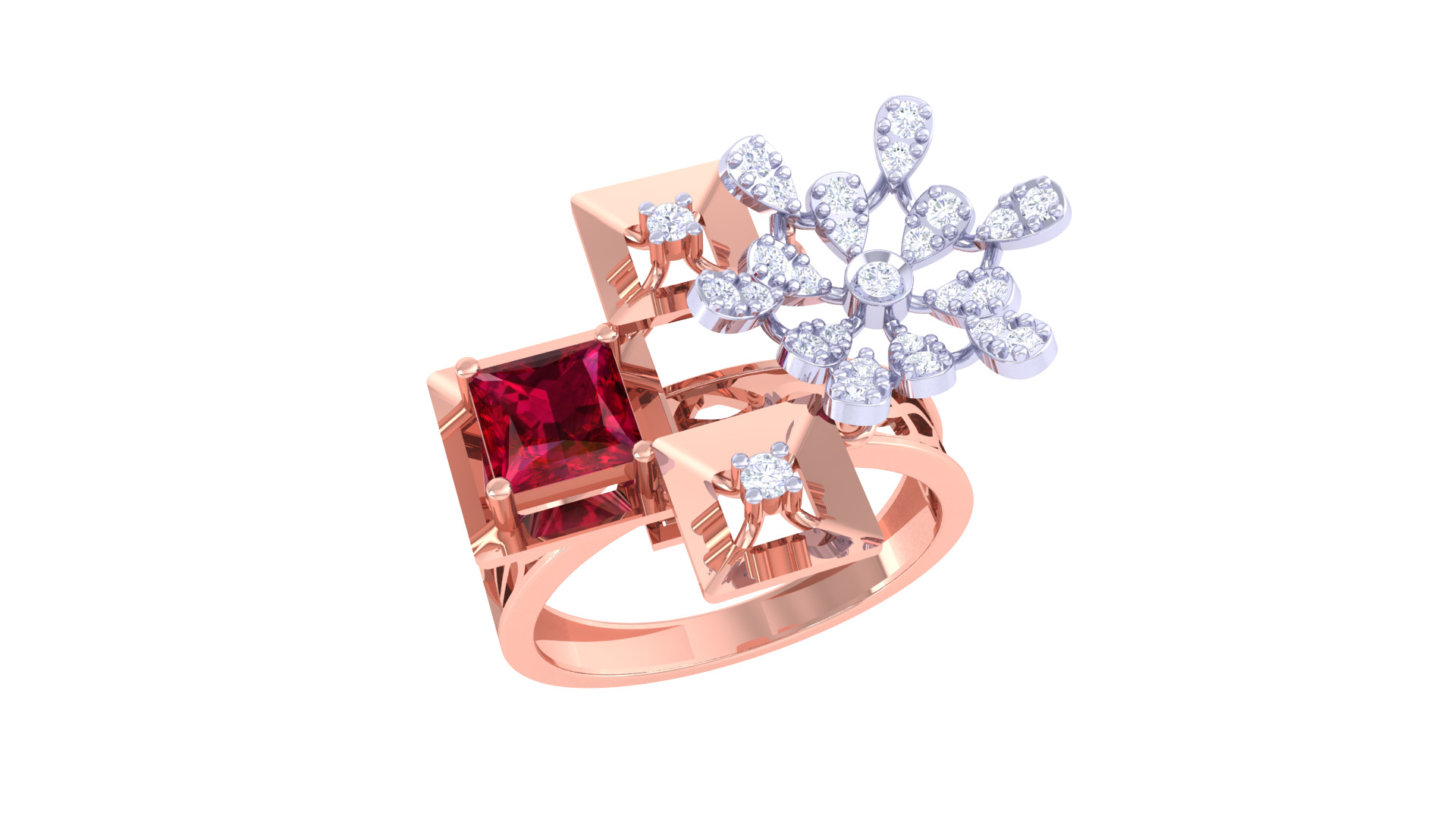 Women Ring MTL 3dm STL OBJ FBX Details 3D print model_1