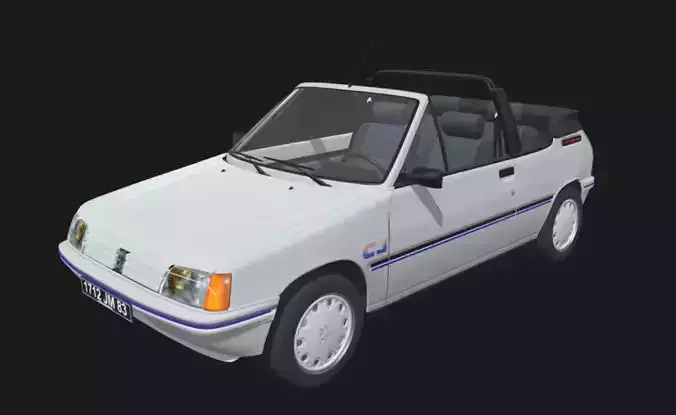 Peugeot 205 cabriolet convertible CJ 3D model