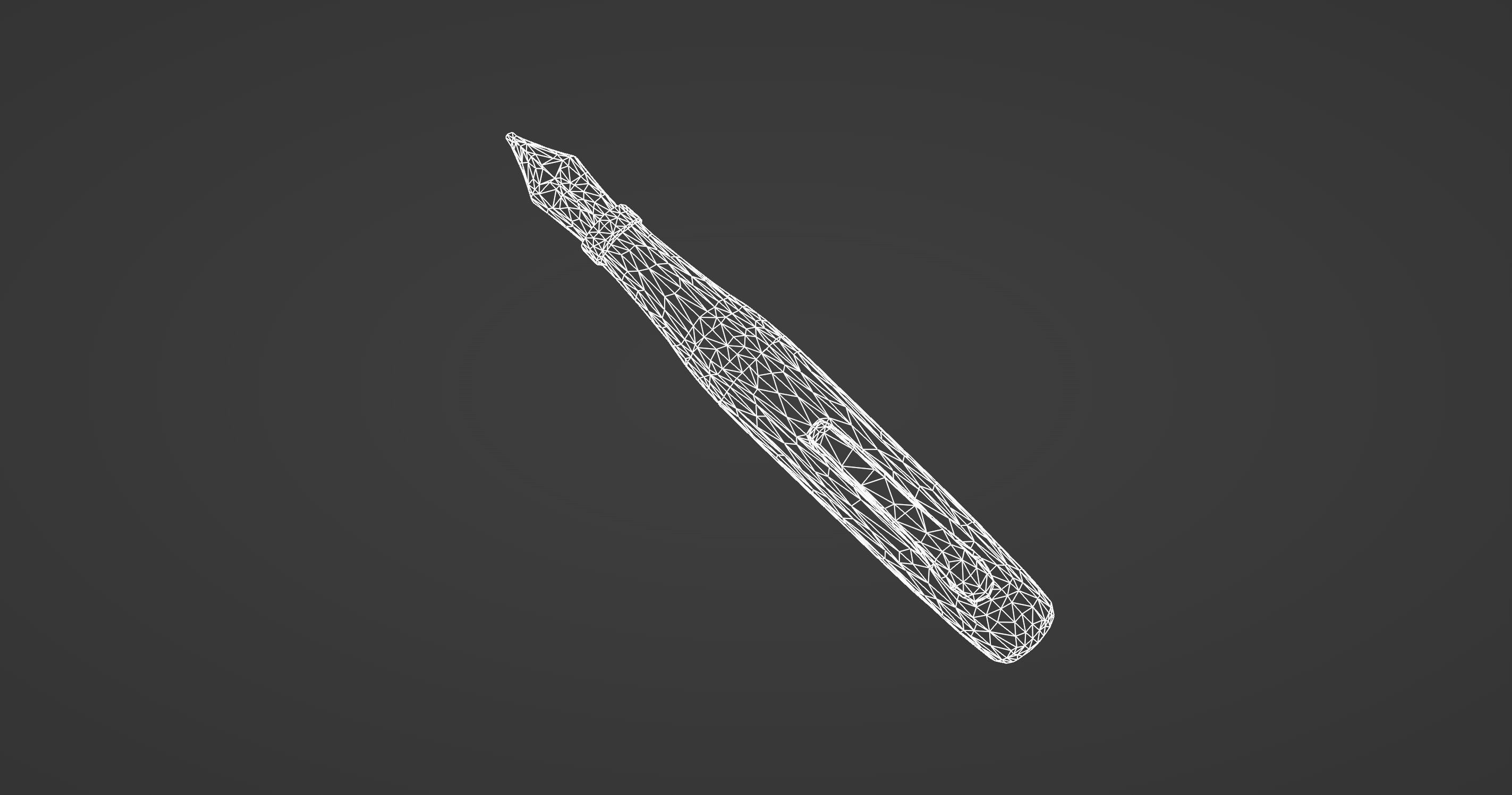 Luxury Fountain Pen - Gold and Black Edition 3D model_4