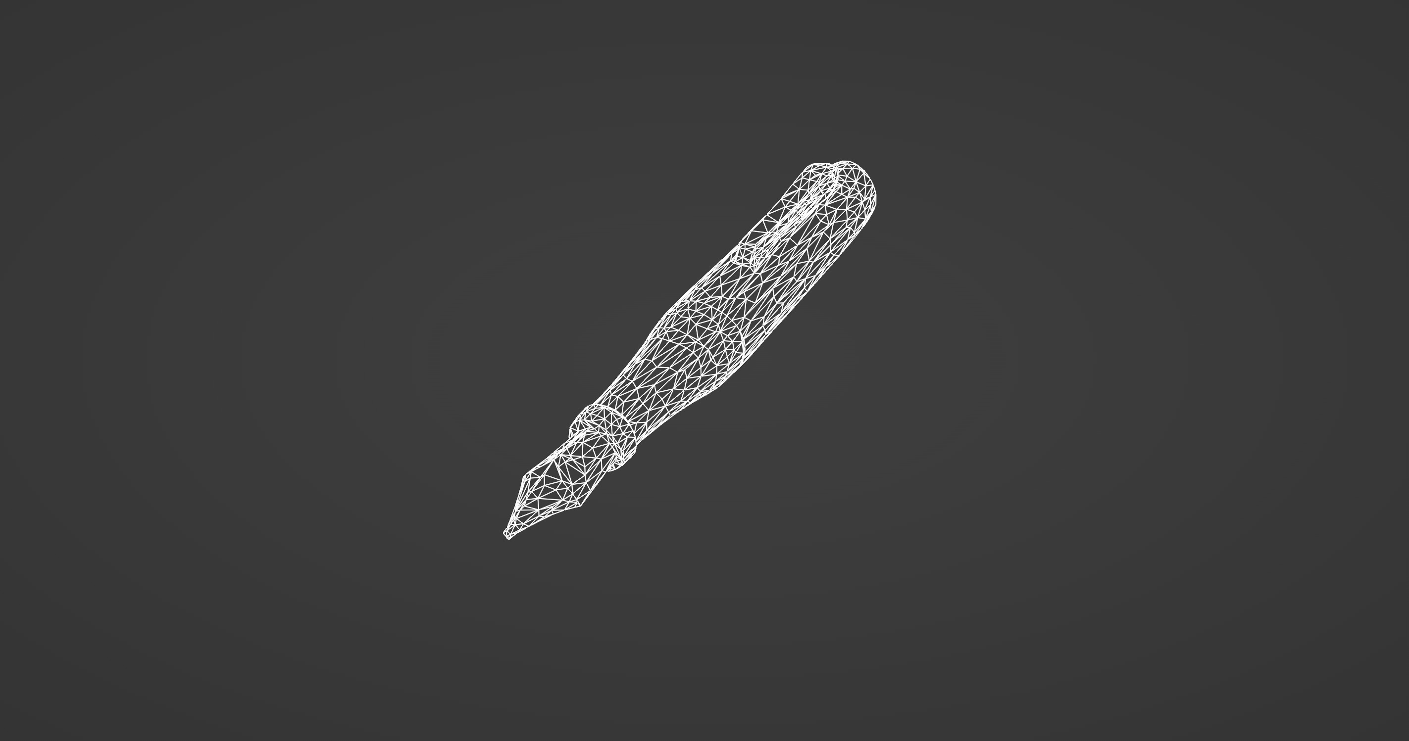 Luxury Fountain Pen - Gold and Black Edition 3D model_11