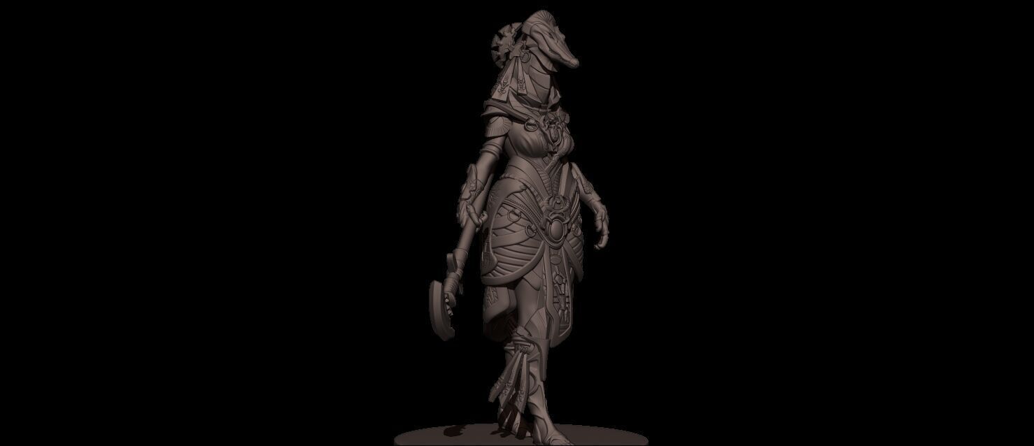 Amat Goddess High Poly for 3d Print 3D print model_20