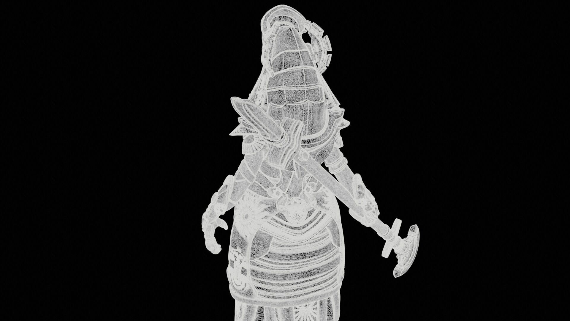 Amat Goddess High Poly for 3d Print 3D print model_23