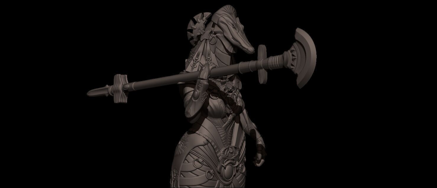 Amat Goddess High Poly for 3d Print 3D print model_15